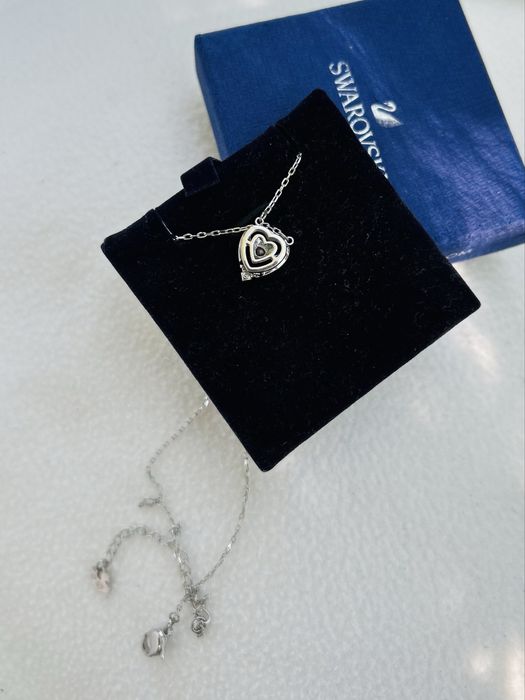Розово танцуващо сърце колие на Swarovski