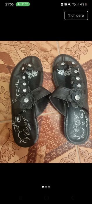 Papuci damă cu flori