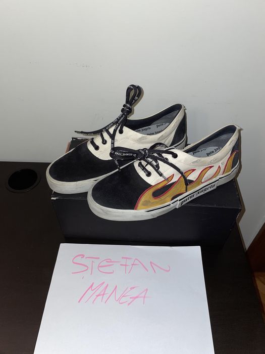Pantofi Palm Angels Distressed Flame Sneakers