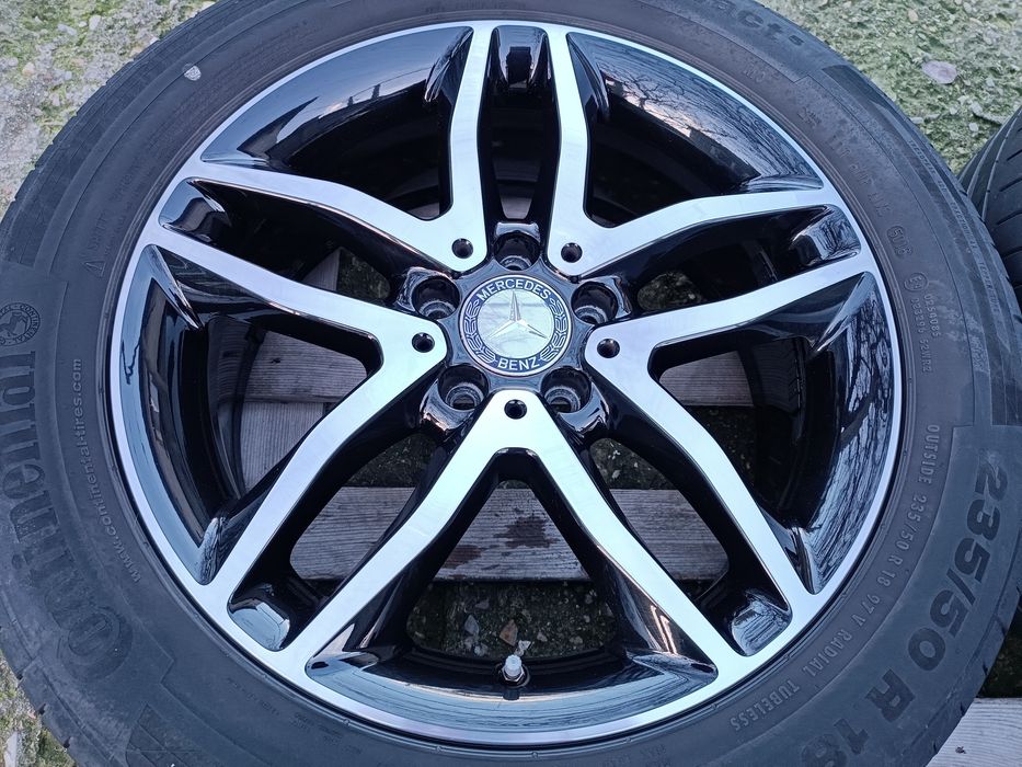 Лети джанти 18ки 5х112 Merdedes + летни гуми 235/50/18 Continental