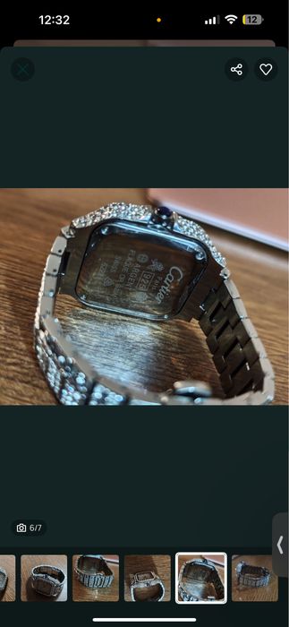 Ceas cartier full argint rezistent la apa