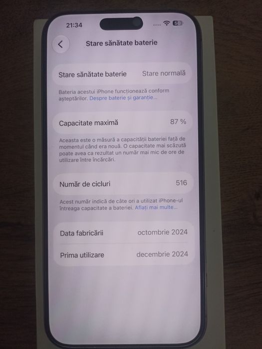 iPhone 16 Pro Max Gold impecabil