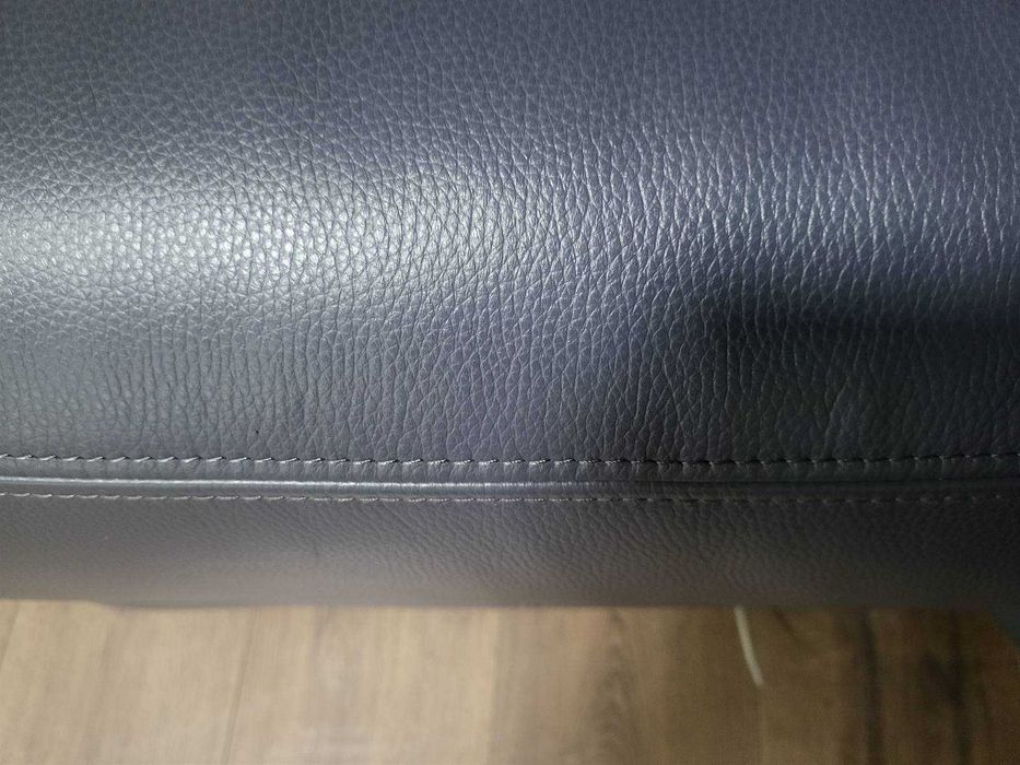 ПРОМОЦИЯ!!! Син кожен ъглов диван "Albion" с ел. релакс механизъм