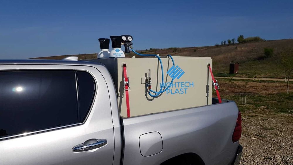 Hidrobion sistem transport peste viu cu oxigenare pentru autoutilitara