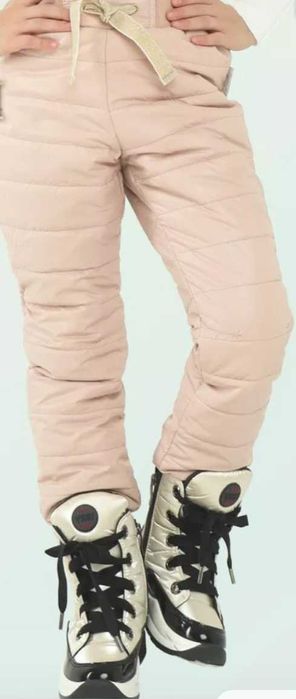 Стеганые брюки для девочки, размер 116