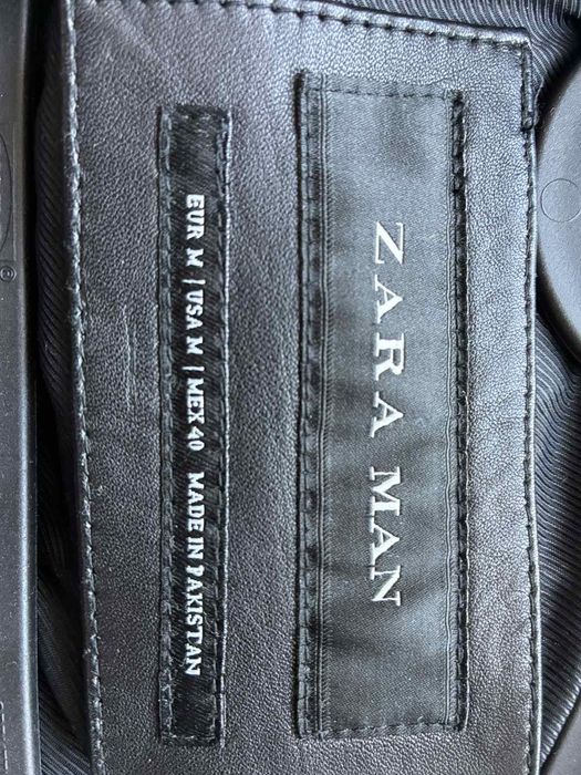 Кожен бомбер - ZARA+сет – кожено яке + дънки