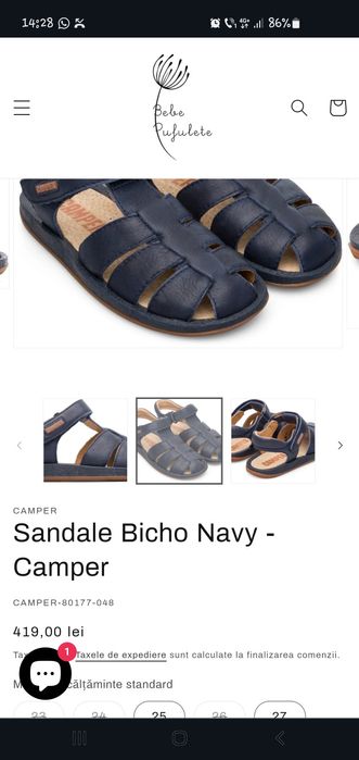 Sandale de piele Camper marime 30 copii baieti