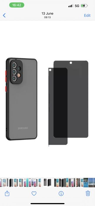 Husa Dual Case Folie Sticla 21DPrivacy Samsung A13/A33/A34/A35/A36/A55