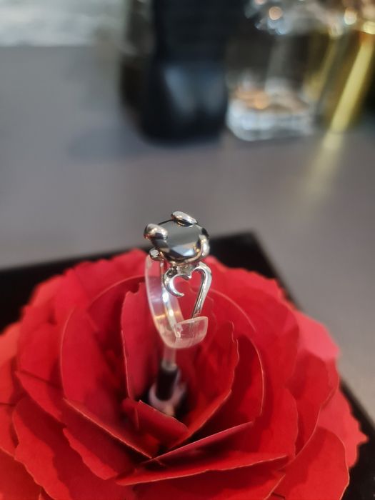 Inel logodna diamant negru 4 carate natural  unicat