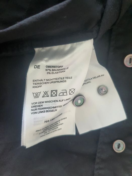 Cămașă Marc O'Polo Stretch S M neagră bumbac nouă premium maneca scurta vara