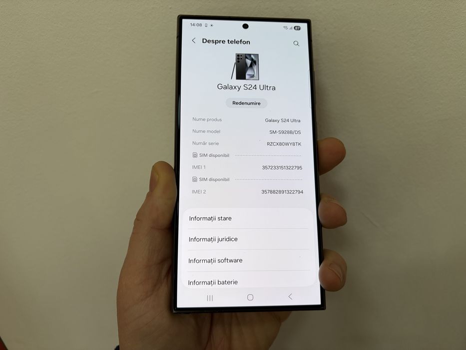 Samsung Galaxy S24 Ultra, 512 gb, 12 gb ram, Titanium Black