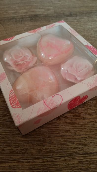 Набор свечей в форме Сердец и Роз