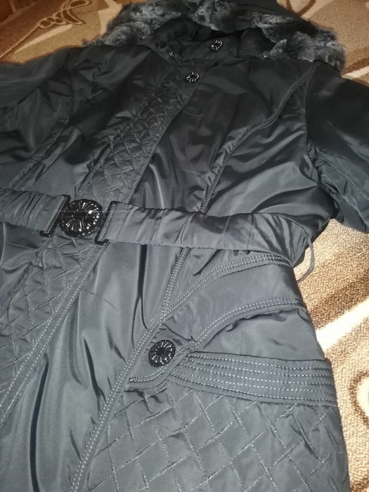 Дамска черна шуба