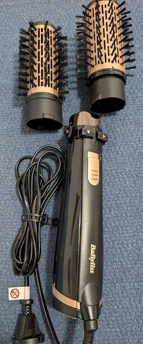Perie Rotativa BABYLISS Big Hair AS962ROE, 1000W, 2 capete rotative, functie ionica, Negru