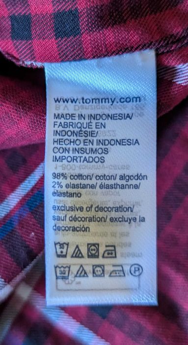 Tommy Hilfiger Cotton Logo мъжка памучна риза М от Сащ