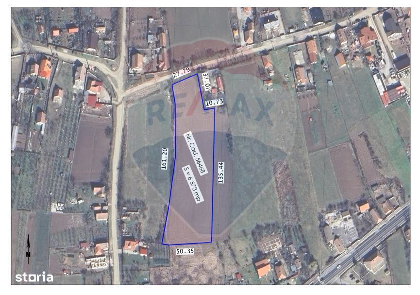 De vânzare teren intravilan, 6574 mp în Leș