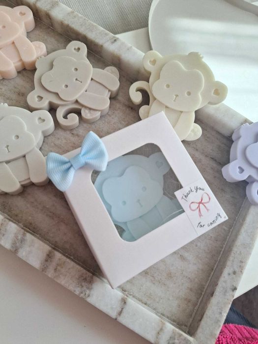 Мини сапунче "Маймунка" – подарък за бебешко парти, кръщене, погача и първи рожден ден