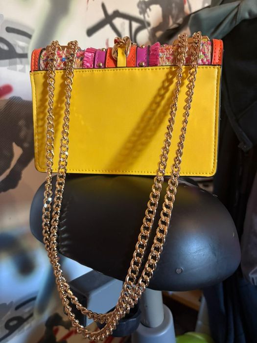 Ефектна дамска чанта ALDO с верижка и туид (Като нова!)