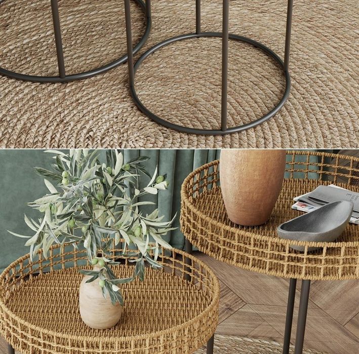 Комплект ратанови холни масички Vicco 7005