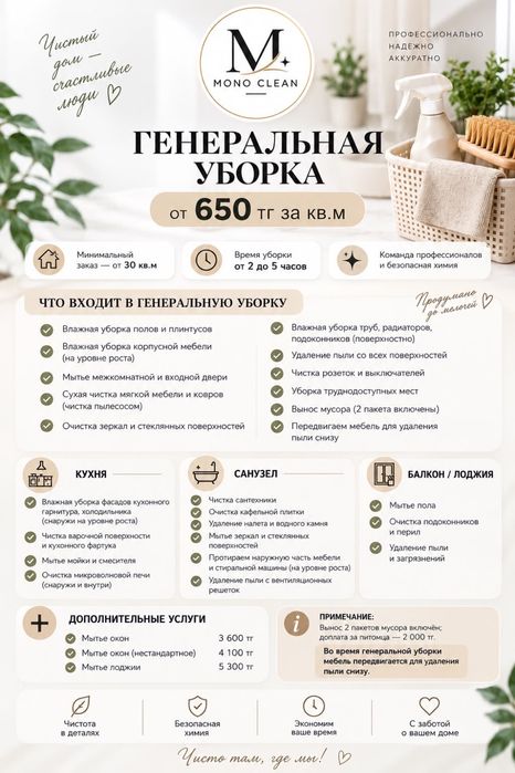 Проффисиональный клининг в городе Щучинск