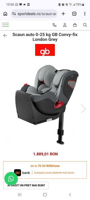Scaun auto-isofix