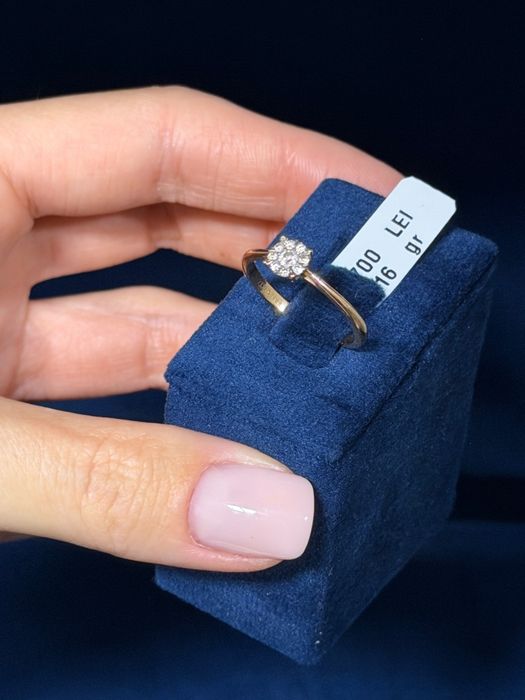 Inel aur 18K 2.16gr diamante