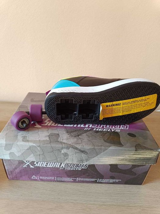 Детски Маратонки Кецове с колелца Sidewalk спортни обувки черно розово