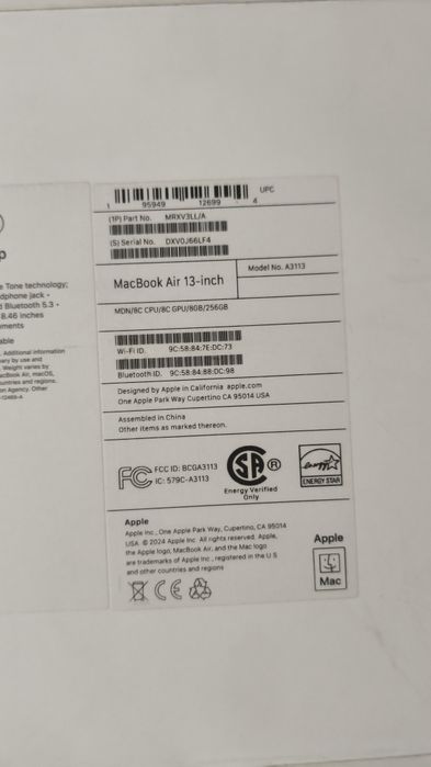 MacBook Air m3 chip