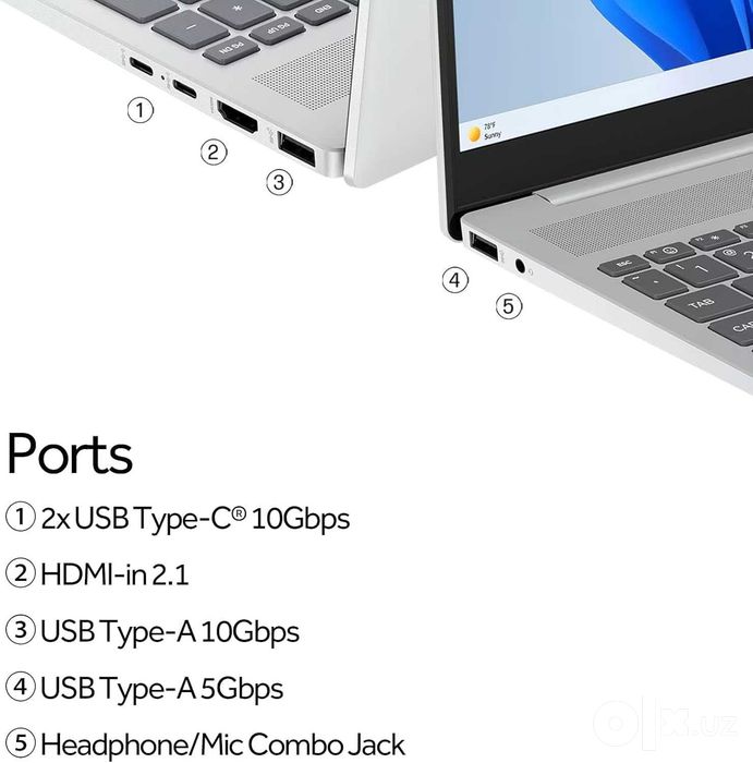 HP OmniBook 5 16.0" 2K Intel Core™ Ultra 7-255U LPDDR5X 16GB SSD 1TB L