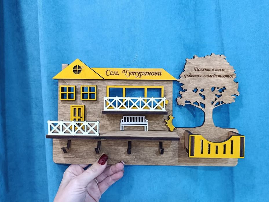 Закачалка за ключове кейхолдер ключодържател къщичка за ключове