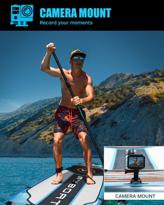 Нов, висок клас, 320 СМ широк надуваем SUP Падъл борд MYBOAT MY06 (Wind Runner Green PRO)  в син дизайн.
