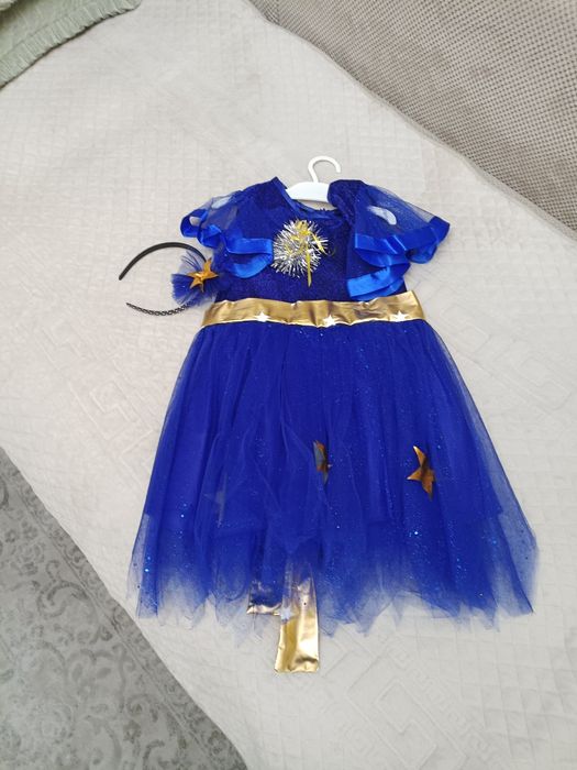 Платье детское белое и в горошек