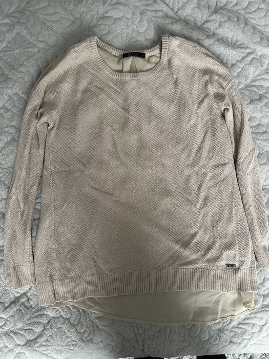 Pulover cusut cu fir auriu Mohito