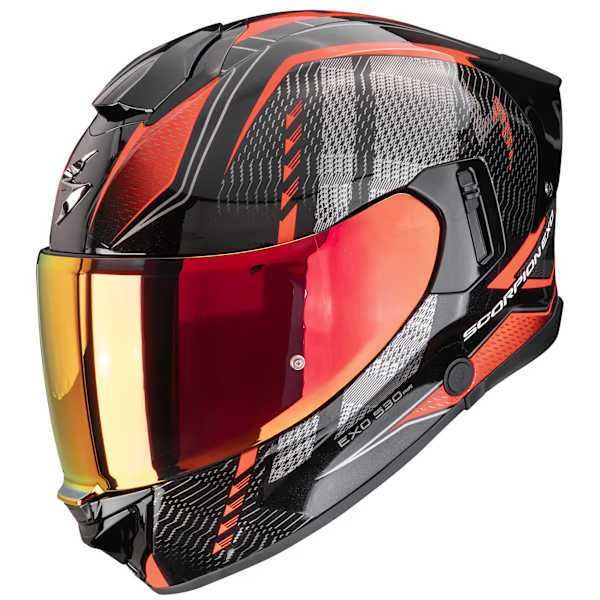Мото каска SCORPION EXO -530 THERASS Metalic black/Red/Gray