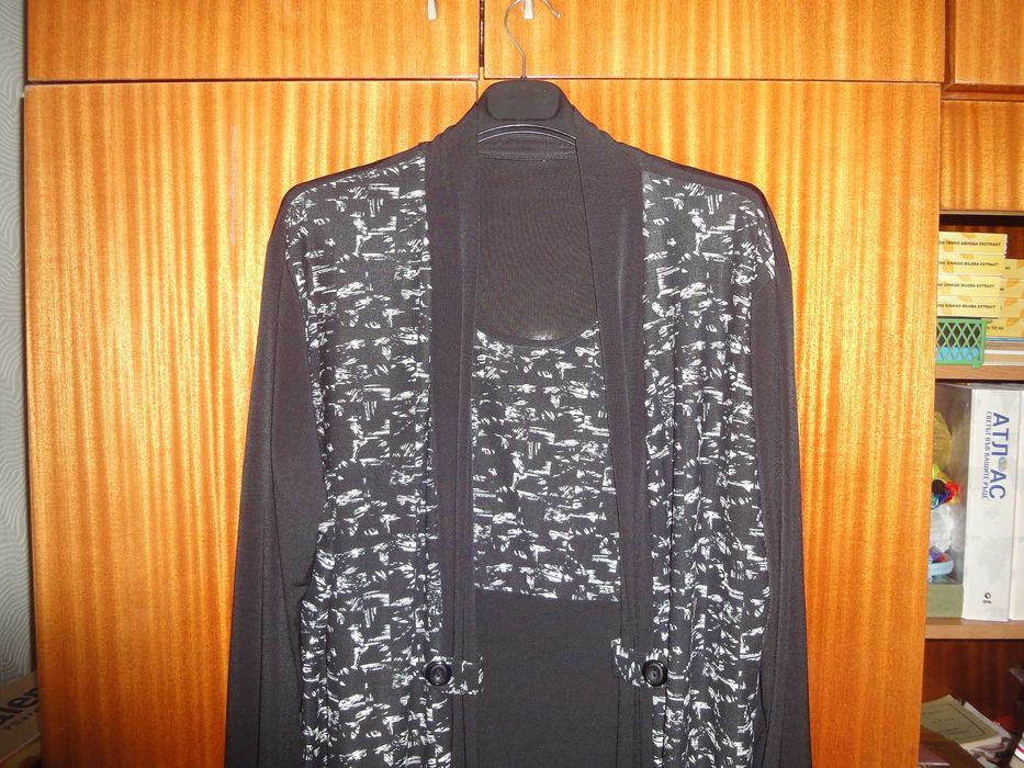 Дамски елегантни черни туники, размер 48