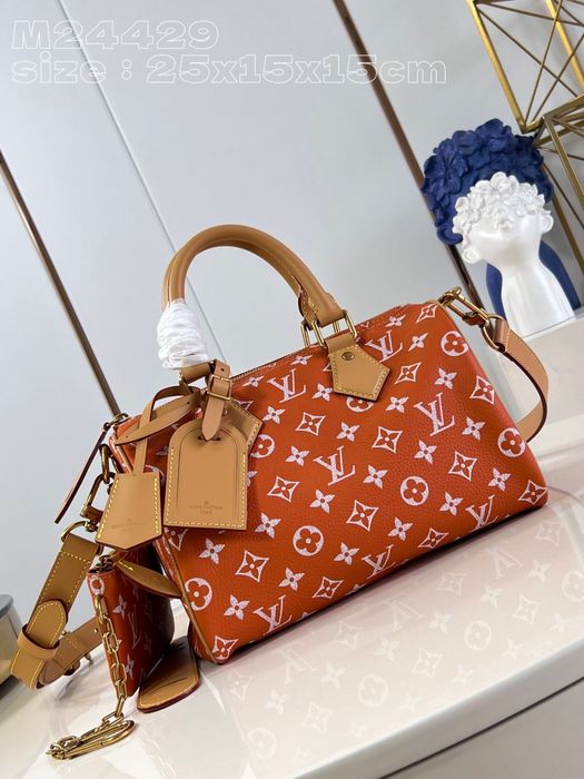 Geanta Louis Vuitton orange 25cm, tip Premium