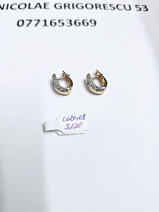 Vand cercei din aur 14 k 4.42 g cod 408