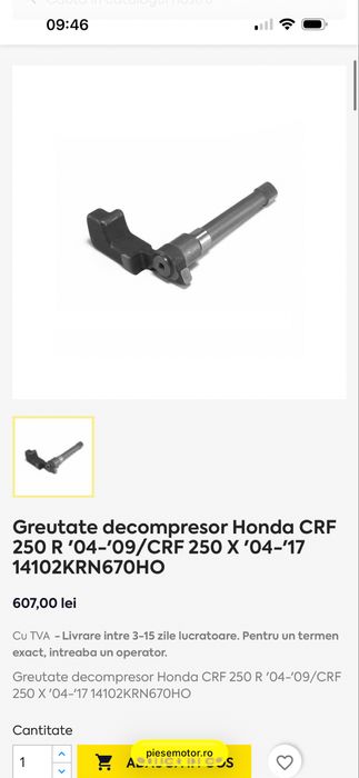 Vând două deconpresoare honda crf 250x/r