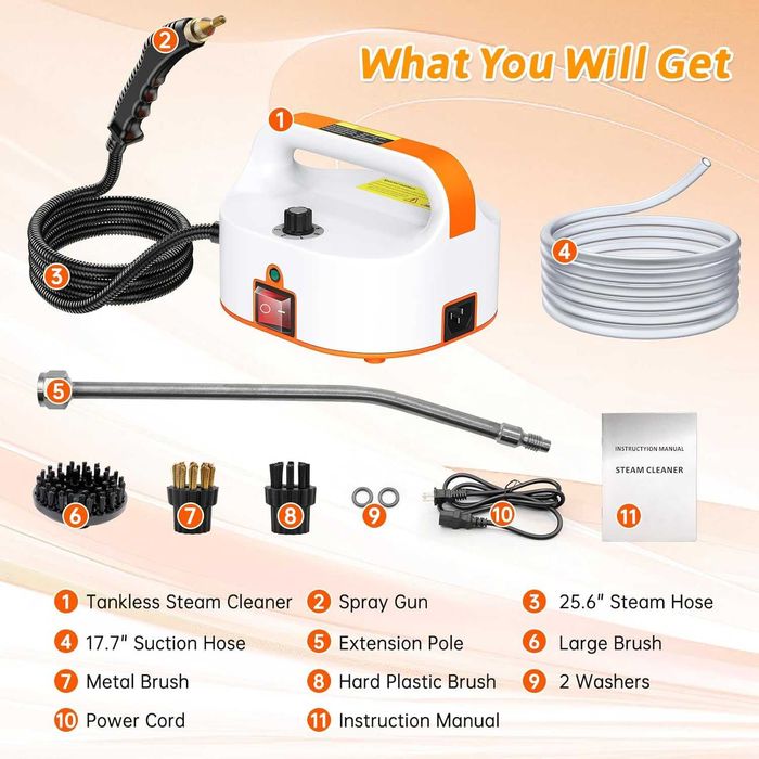 Парочистачка Hombasing 4.5bar, 2500W, Гаранция