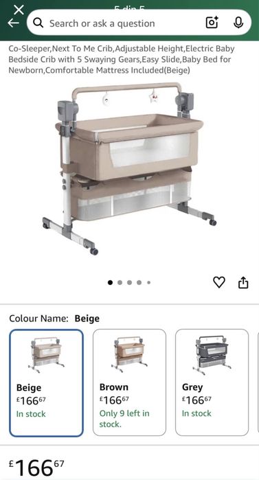 Pătuț co-sleeping pentru bebeluși