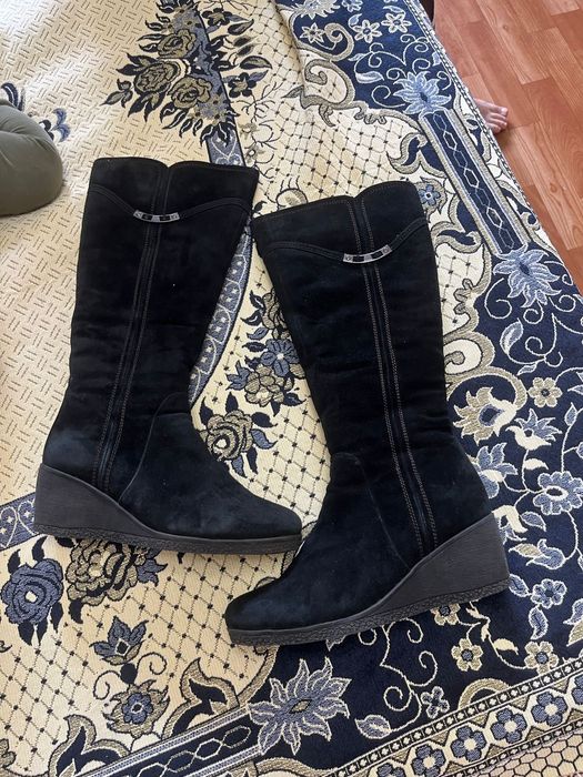 Сапоги натуральная замша