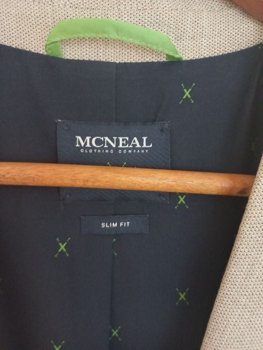 Мъжко сако, пролетно, беж, McNeal, slim fit
