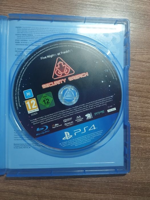 Диск на ps 4 Five Nights at Freddy's security breach обмен