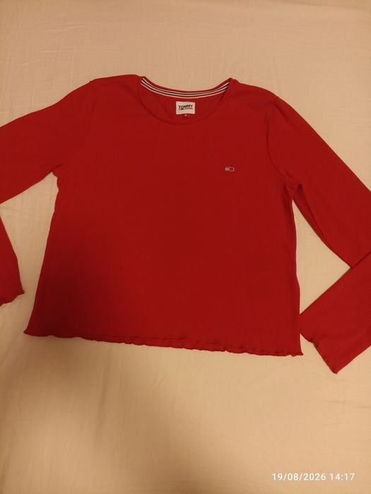 Bluză Tommy Jeans până în talie, mărime S/M