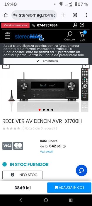 Amplituner Denon AVR X 1700H nou sigilat garantie