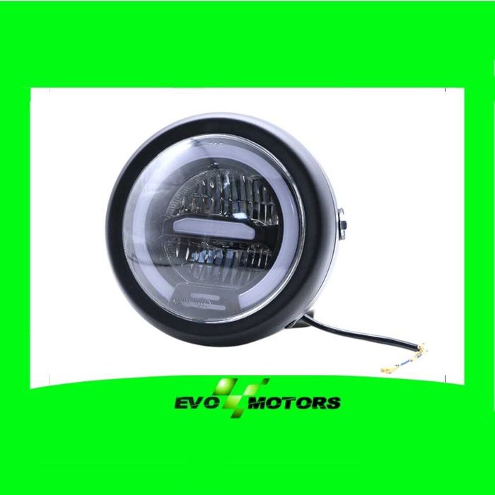 Far Moto Rotund 15cm DRL Led Cafe Race Bobber Naked Metal Custom A728