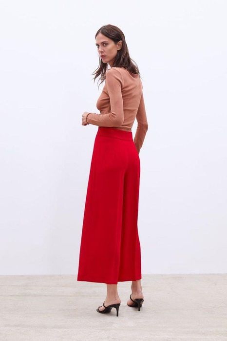 ZARA crop панталон широк крачол р-р ХС