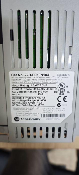 Частотный преобразователь Allen-Bradley PowerFlex 40