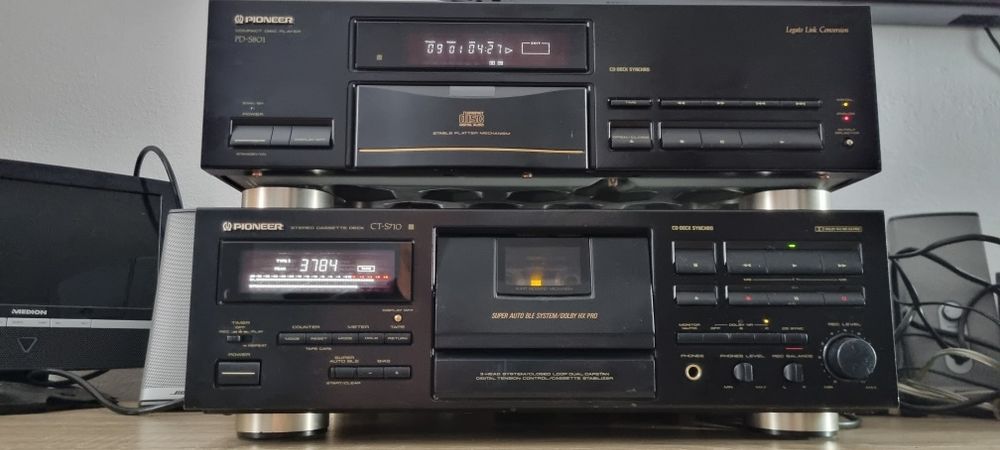 Cd player Pioneer PD S801 si deck 3 capete  CT S710
