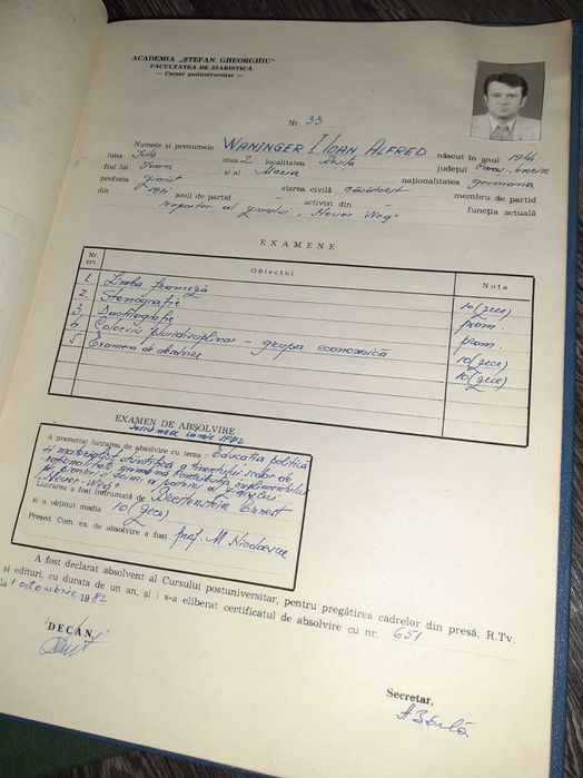 Academia Stefan Gheorghiu cataloage "Ziaristica" 1979/80 și 1981/82